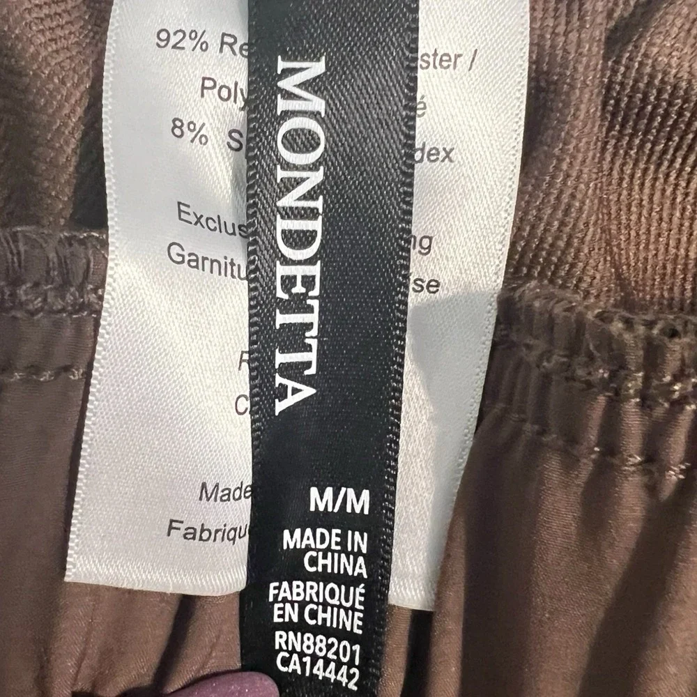 Mondetta Brown Cargo Jogger Pants Utility Athleisure Women’s M